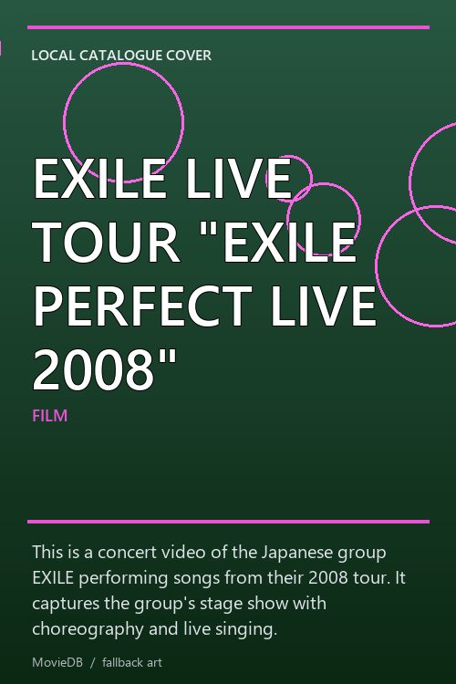 EXILE LIVE TOUR "EXILE PERFECT LIVE 2008" poster