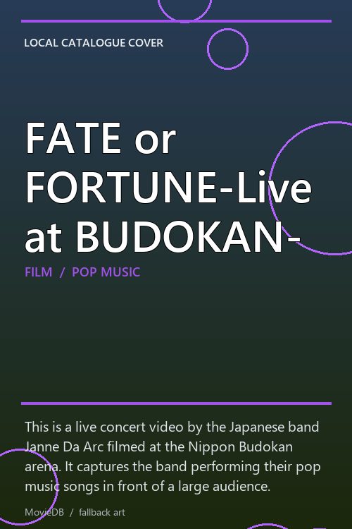 FATE or FORTUNE-Live at BUDOKAN- poster
