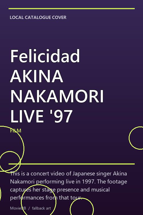 Felicidad AKINA NAKAMORI LIVE '97 poster