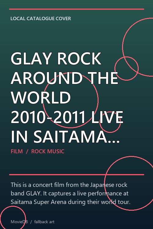 GLAY ROCK AROUND THE WORLD 2010-2011 LIVE IN SAITAMA SUPER ARENA -SPECIAL EDITION- poster