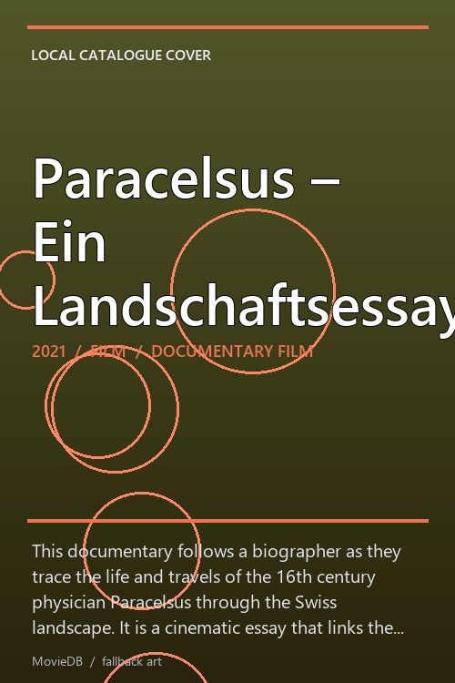 Paracelsus – Ein Landschaftsessay poster