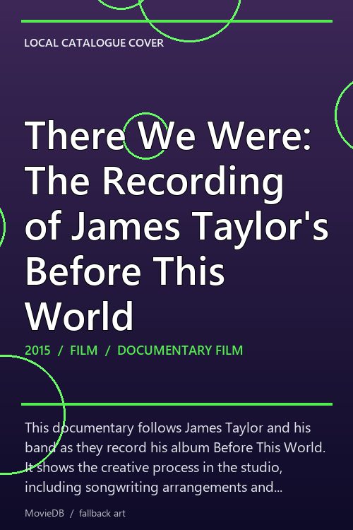 There We Were: The Recording of James Taylor's Before This World poster