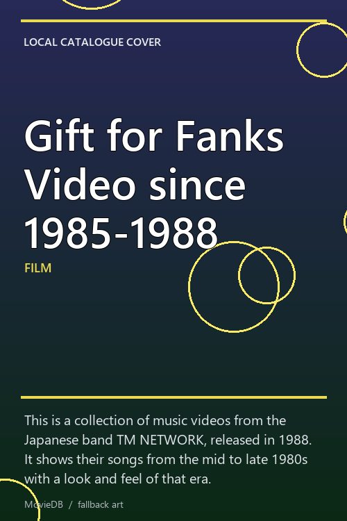 Gift for Fanks Video since 1985-1988 poster