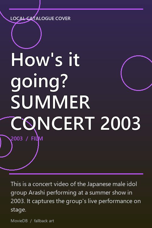 How's it going? SUMMER CONCERT 2003 poster