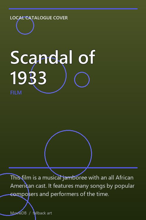 Scandal of 1933 poster