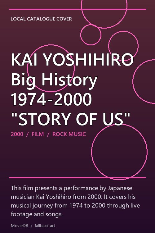 KAI YOSHIHIRO Big History 1974-2000 "STORY OF US" poster