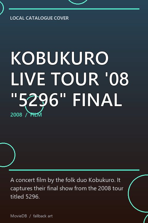 KOBUKURO LIVE TOUR '08 "5296" FINAL poster
