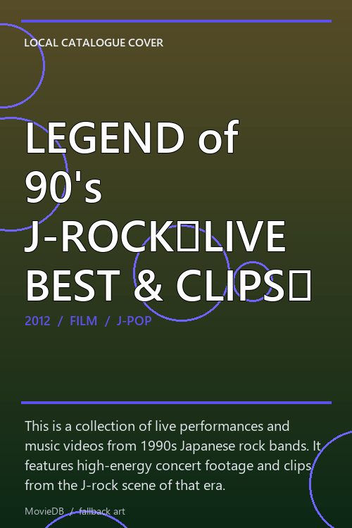 LEGEND of 90's J-ROCK「LIVE BEST & CLIPS」 poster