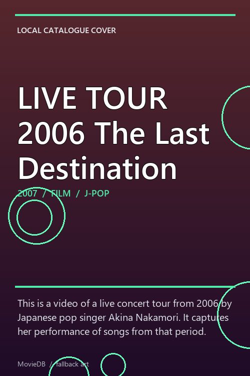 LIVE TOUR 2006 The Last Destination poster