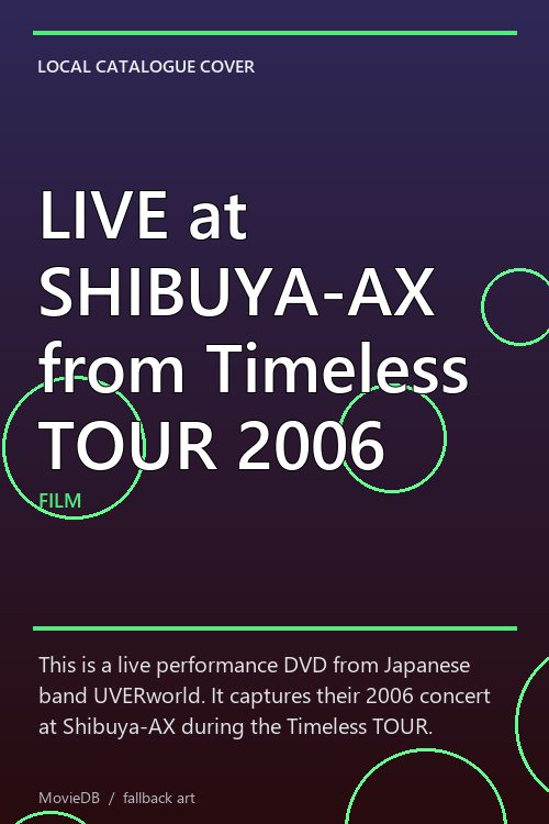 LIVE at SHIBUYA-AX from Timeless TOUR 2006 poster