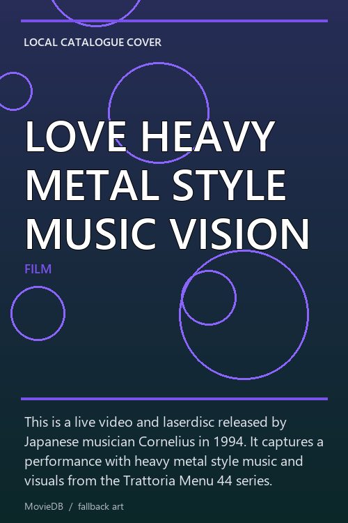 LOVE HEAVY METAL STYLE MUSIC VISION poster