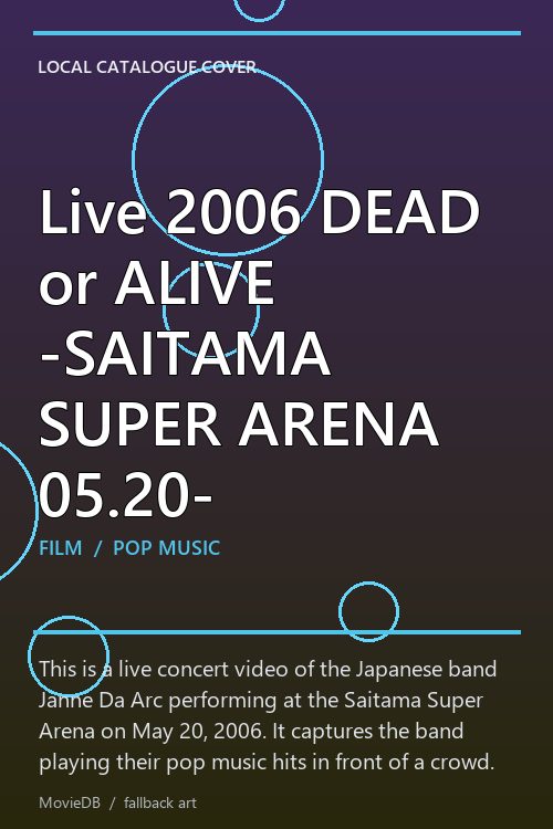 Live 2006 DEAD or ALIVE -SAITAMA SUPER ARENA 05.20- poster