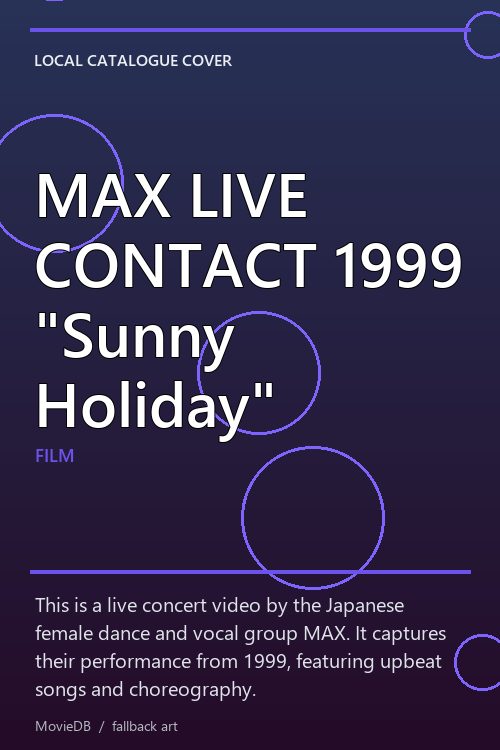 MAX LIVE CONTACT 1999 "Sunny Holiday" poster