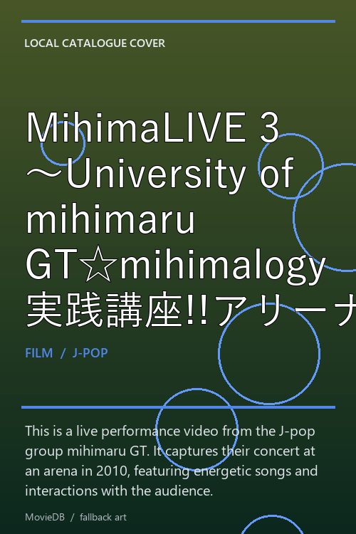 MihimaLIVE 3 〜University of mihimaru GT☆mihimalogy 実践講座!!アリーナSPECIAL〜 poster