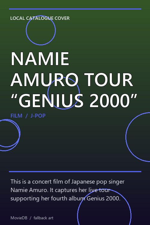 NAMIE AMURO TOUR “GENIUS 2000” poster