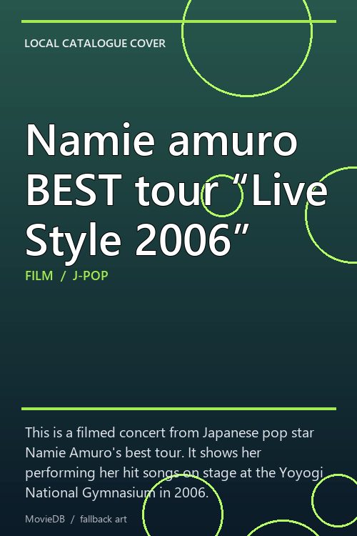 Namie amuro BEST tour “Live Style 2006” poster