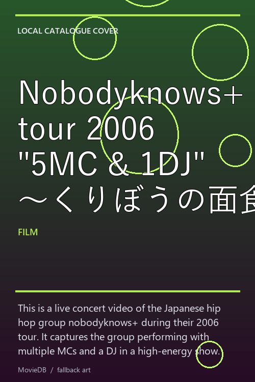 Nobodyknows+ tour 2006 "5MC & 1DJ" 〜くりぼうの面食い道中膝栗毛〜 poster