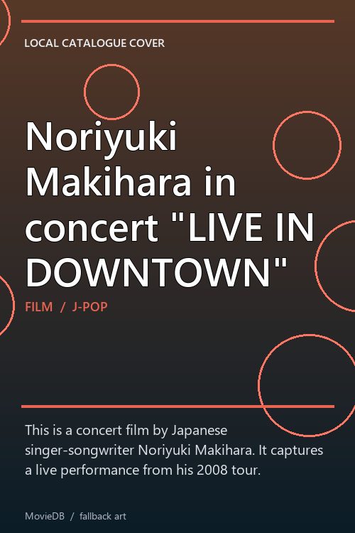 Noriyuki Makihara in concert "LIVE IN DOWNTOWN" poster
