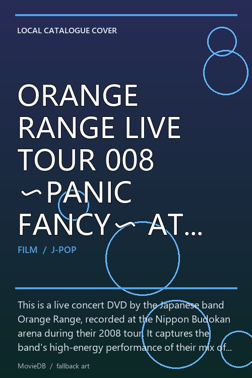 ORANGE RANGE LIVE TOUR 008 〜PANIC FANCY〜 AT 武道館 poster