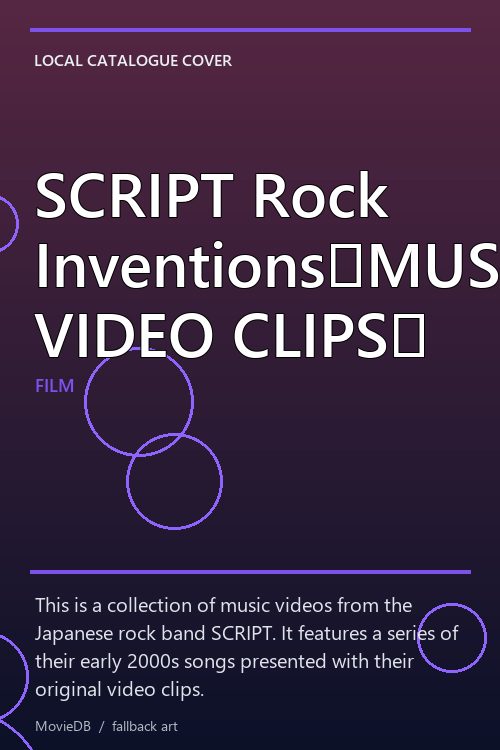 SCRIPT Rock Inventions〜MUSIC VIDEO CLIPS〜 poster