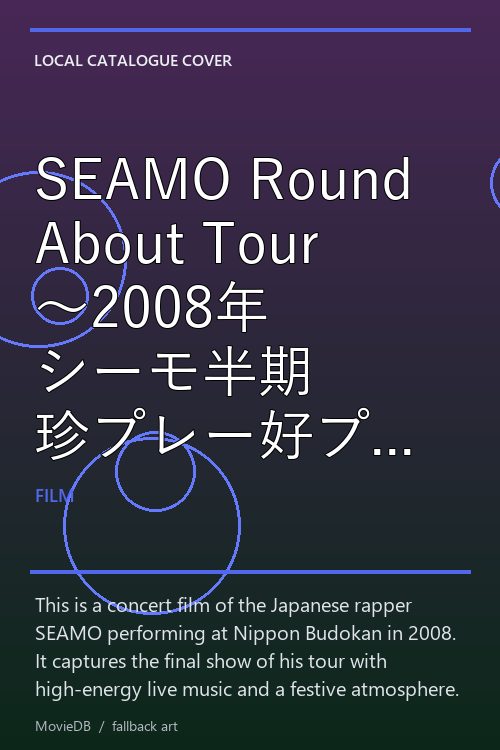 SEAMO Round About Tour 〜2008年 シーモ半期 珍プレー好プレー大賞〜 Final at 日本武道館 poster