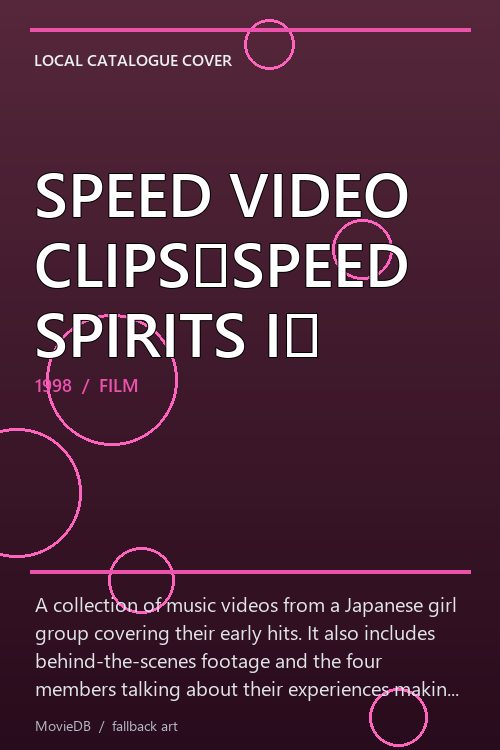 SPEED VIDEO CLIPS「SPEED SPIRITS I」 poster