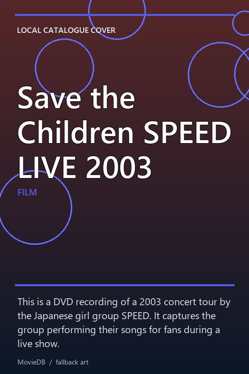 Save the Children SPEED LIVE 2003 poster