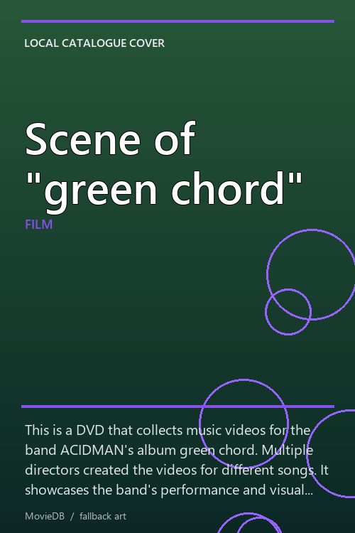 Scene of "green chord" poster