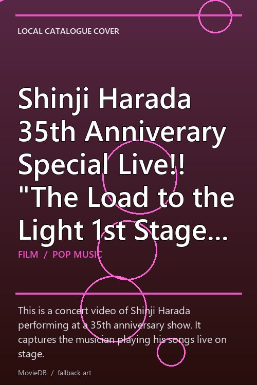 Shinji Harada 35th Anniverary Special Live!! "The Load to the Light 1st Stage Final" poster