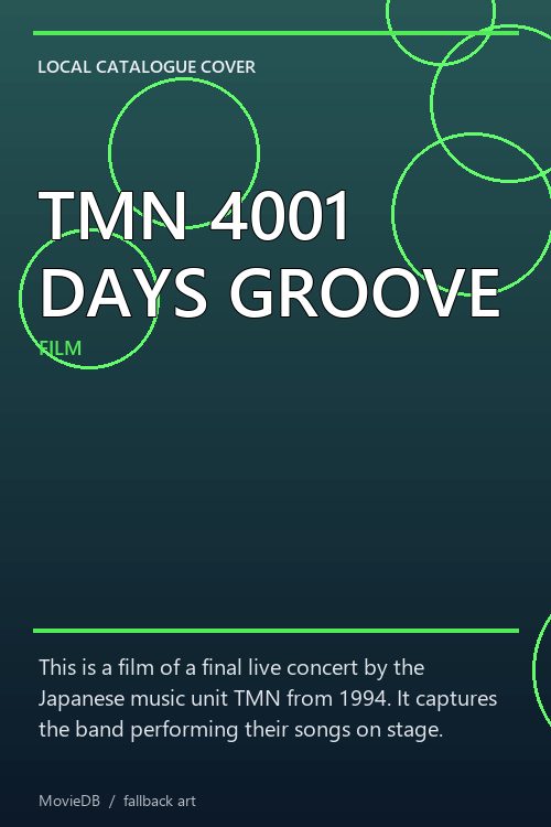 TMN 4001 DAYS GROOVE poster