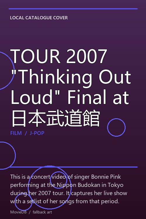 TOUR 2007 "Thinking Out Loud" Final at 日本武道館 poster