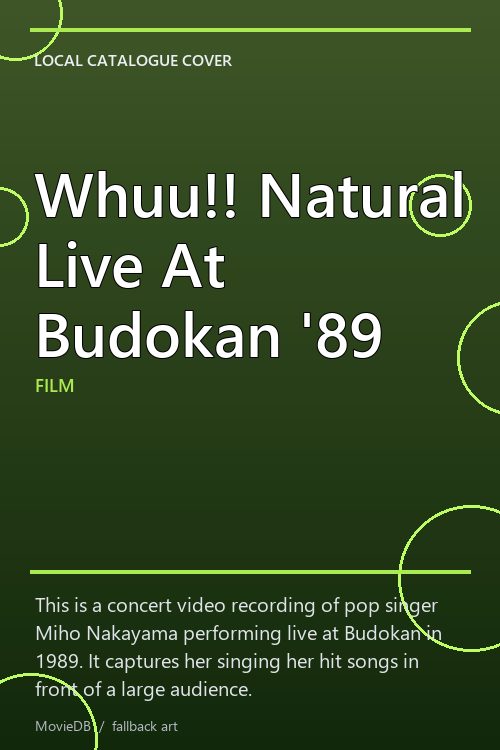 Whuu!! Natural Live At Budokan '89 poster
