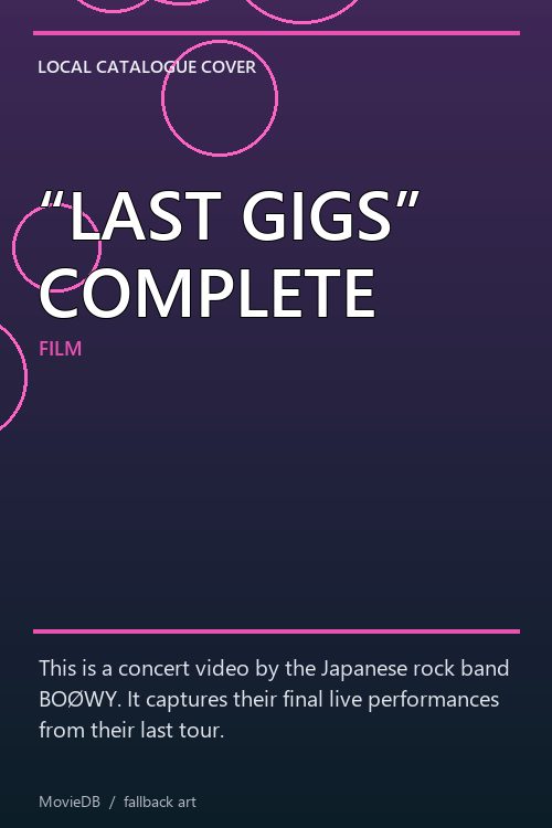 “LAST GIGS” COMPLETE poster
