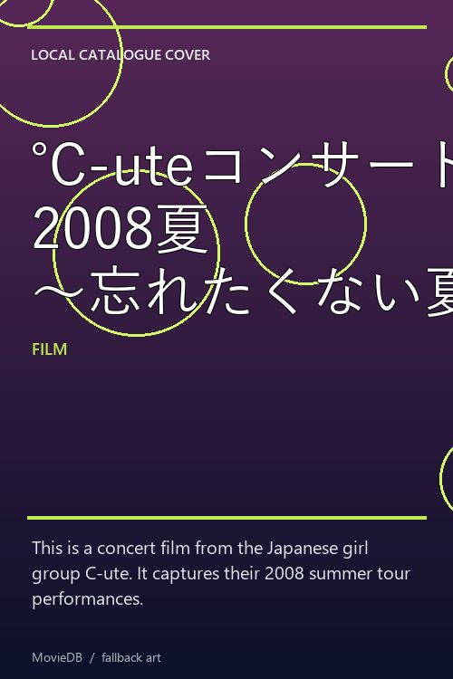 ℃-uteコンサートツアー 2008夏 〜忘れたくない夏〜 poster