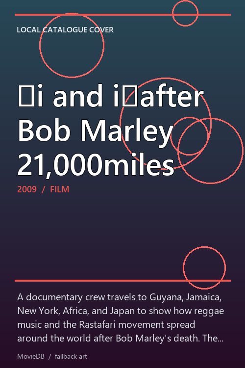 「i and i」after Bob Marley 21,000miles poster
