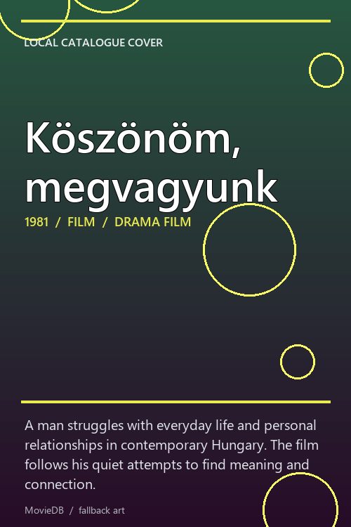 Köszönöm, megvagyunk poster