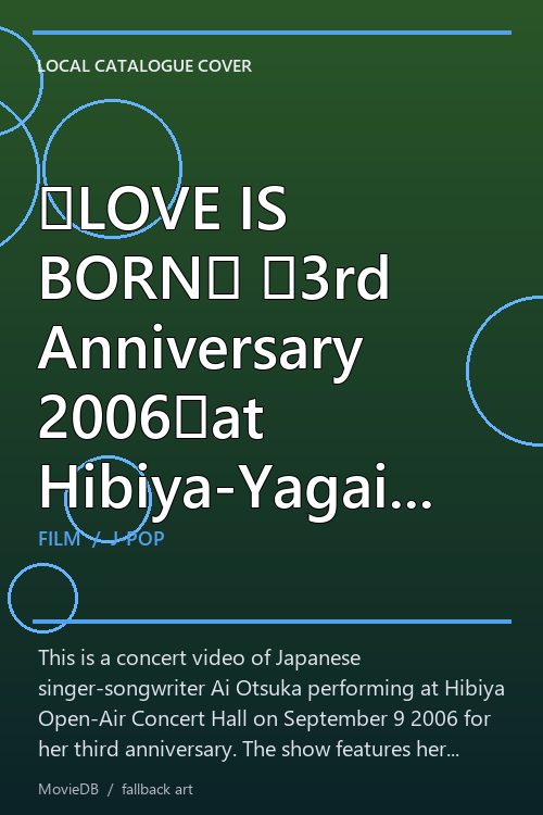 【LOVE IS BORN】 〜3rd Anniversary 2006〜at Hibiya-Yagai Ongaku-Do on 9th of September 2006 poster