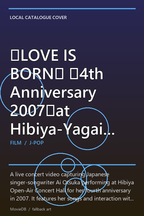 【LOVE IS BORN】 〜4th Anniversary 2007〜at Hibiya-Yagai Ongaku-Do on 9th of September 2007 poster