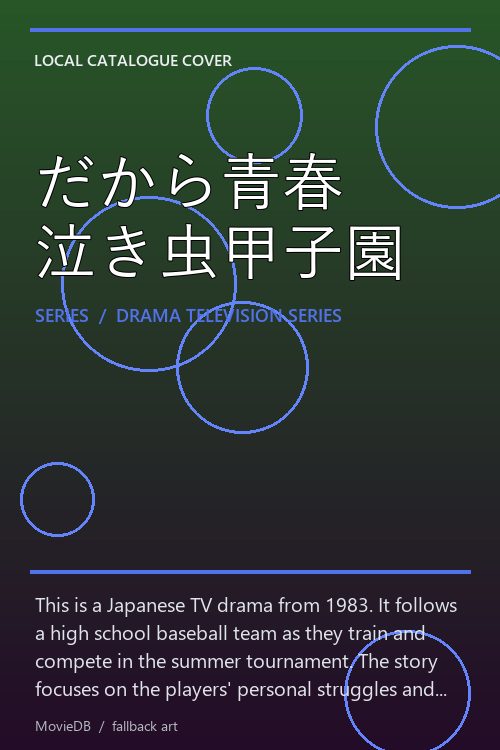 だから青春 泣き虫甲子園 poster