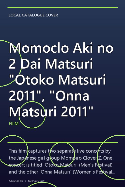 Momoclo Aki no 2 Dai Matsuri "Otoko Matsuri 2011", "Onna Matsuri 2011" poster