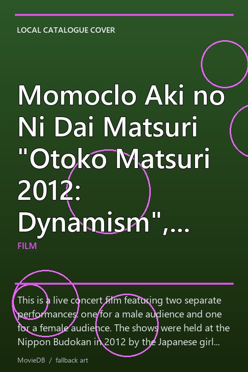 Momoclo Aki no Ni Dai Matsuri "Otoko Matsuri 2012: Dynamism", "Onna Matsuri 2012: Girl's Imagination" poster
