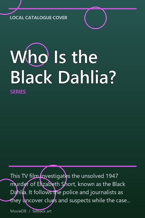 Who Is the Black Dahlia? poster