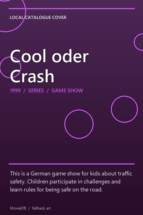 Cool oder Crash poster