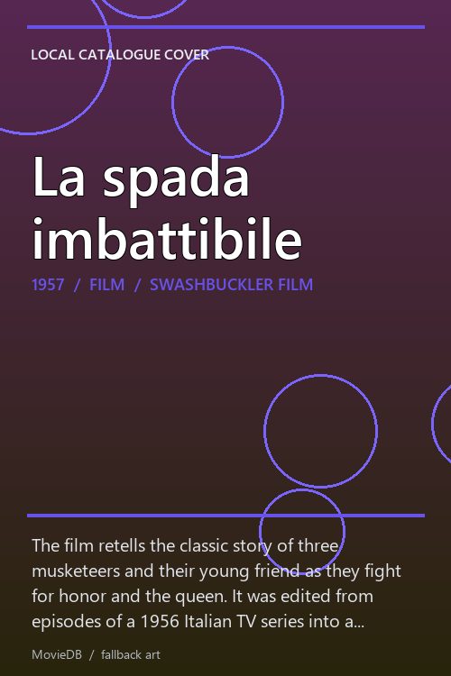 La spada imbattibile poster