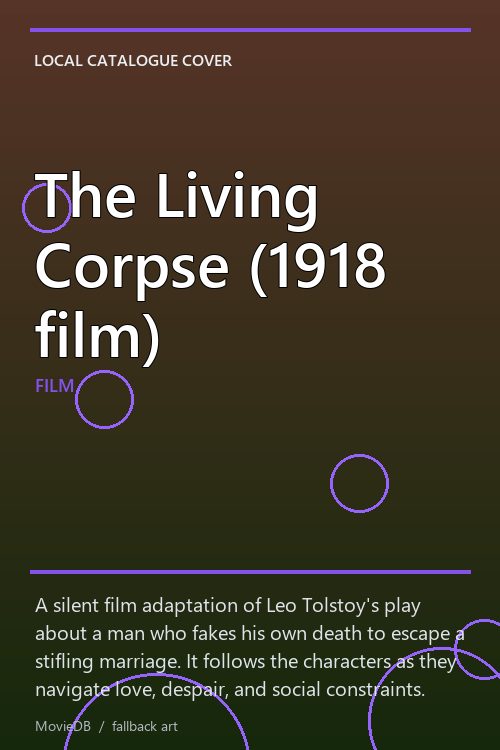 The Living Corpse (1918 film) poster