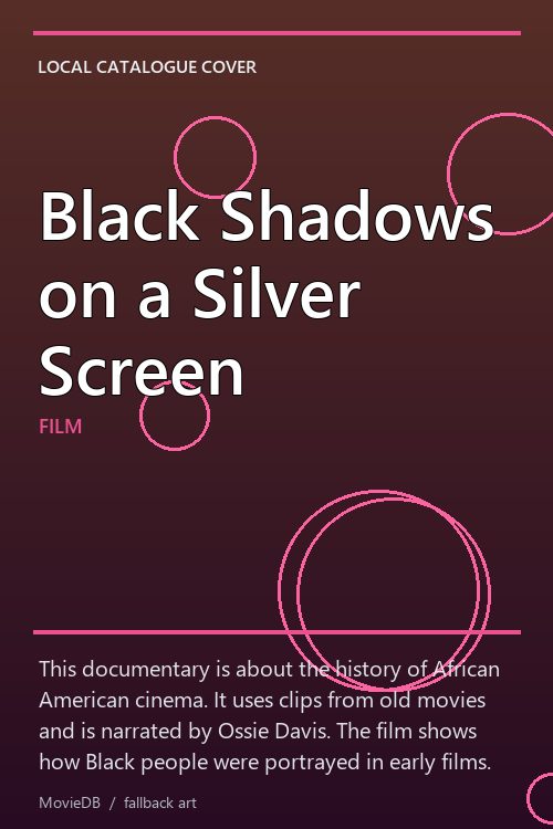 Black Shadows on a Silver Screen poster