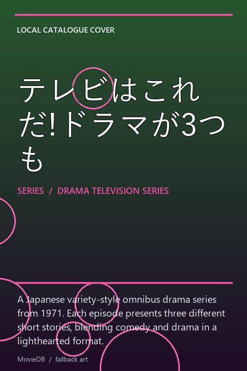 テレビはこれだ!ドラマが3つも poster