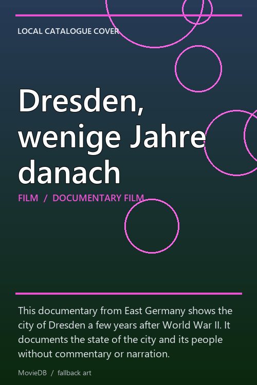 Dresden, wenige Jahre danach poster