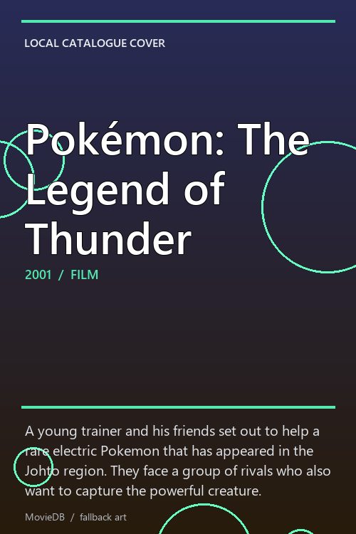 Pokémon: The Legend of Thunder poster