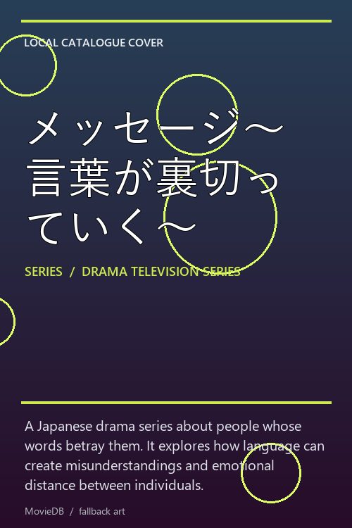 メッセージ〜言葉が裏切っていく〜 poster